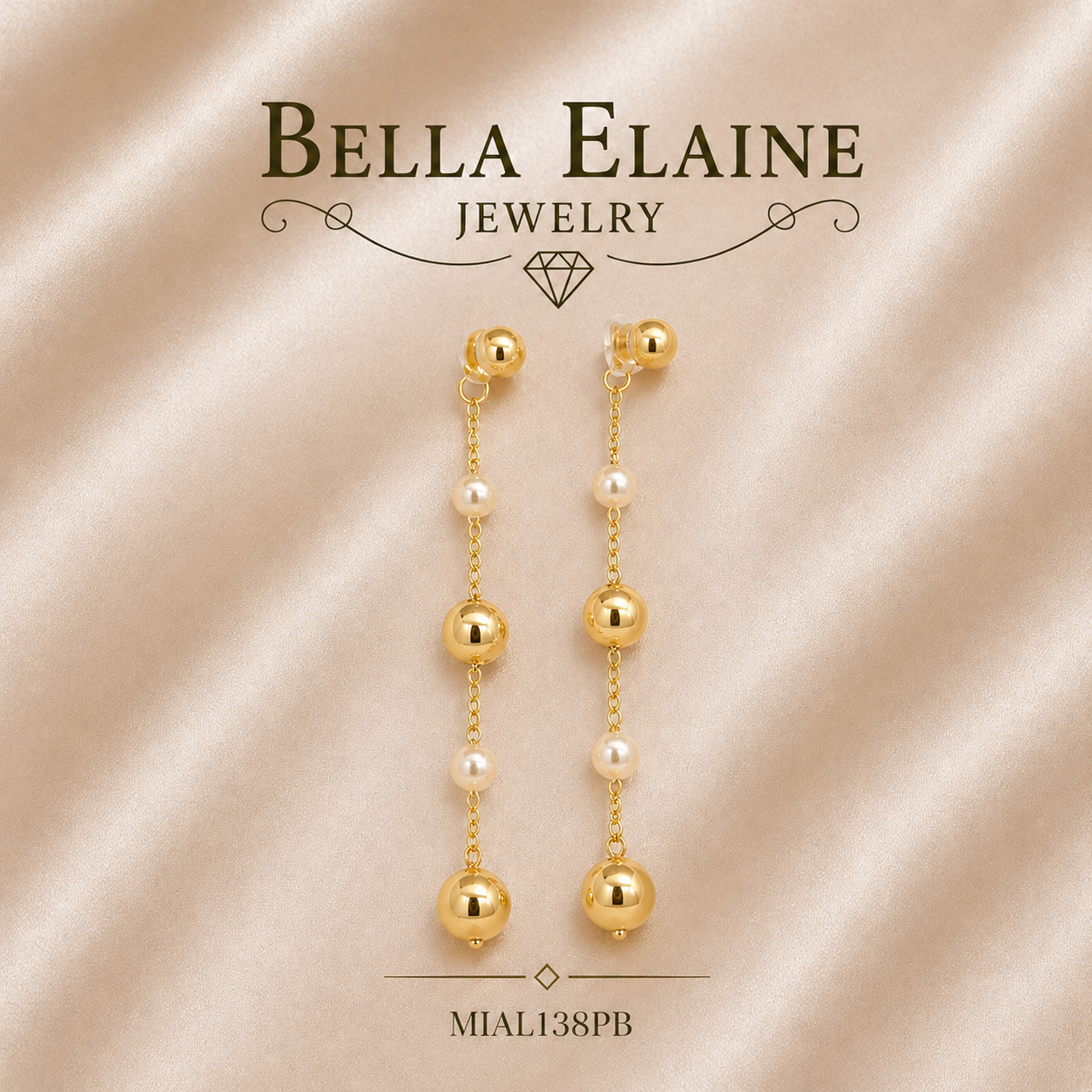 Pearl & Gold Earrings