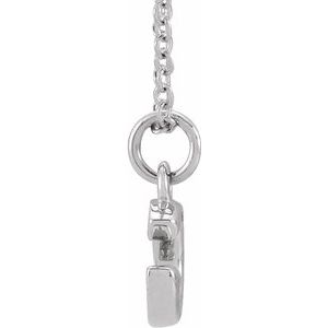 14K White Gold .05 CTW Natural Diamond Petite Initial G 16-18" Necklace