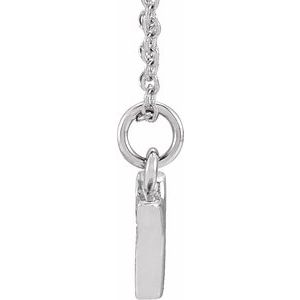 14K White Gold .03 CTW Natural Diamond Petite Initial Y 16-18" Necklace
