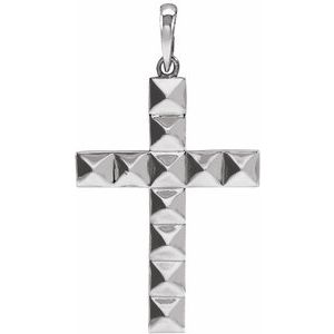 Sterling Silver Pyramid Cross Pendant