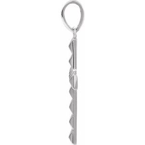 Sterling Silver Pyramid Cross Pendant