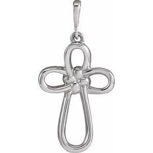 Sterling Silver Knotted Cross Pendant