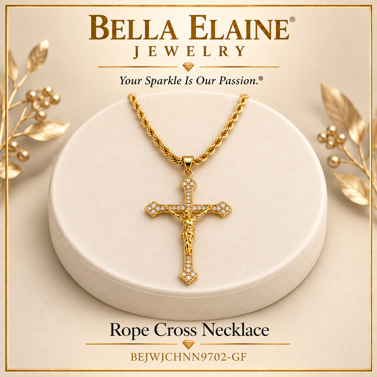 Rope Cross Necklace