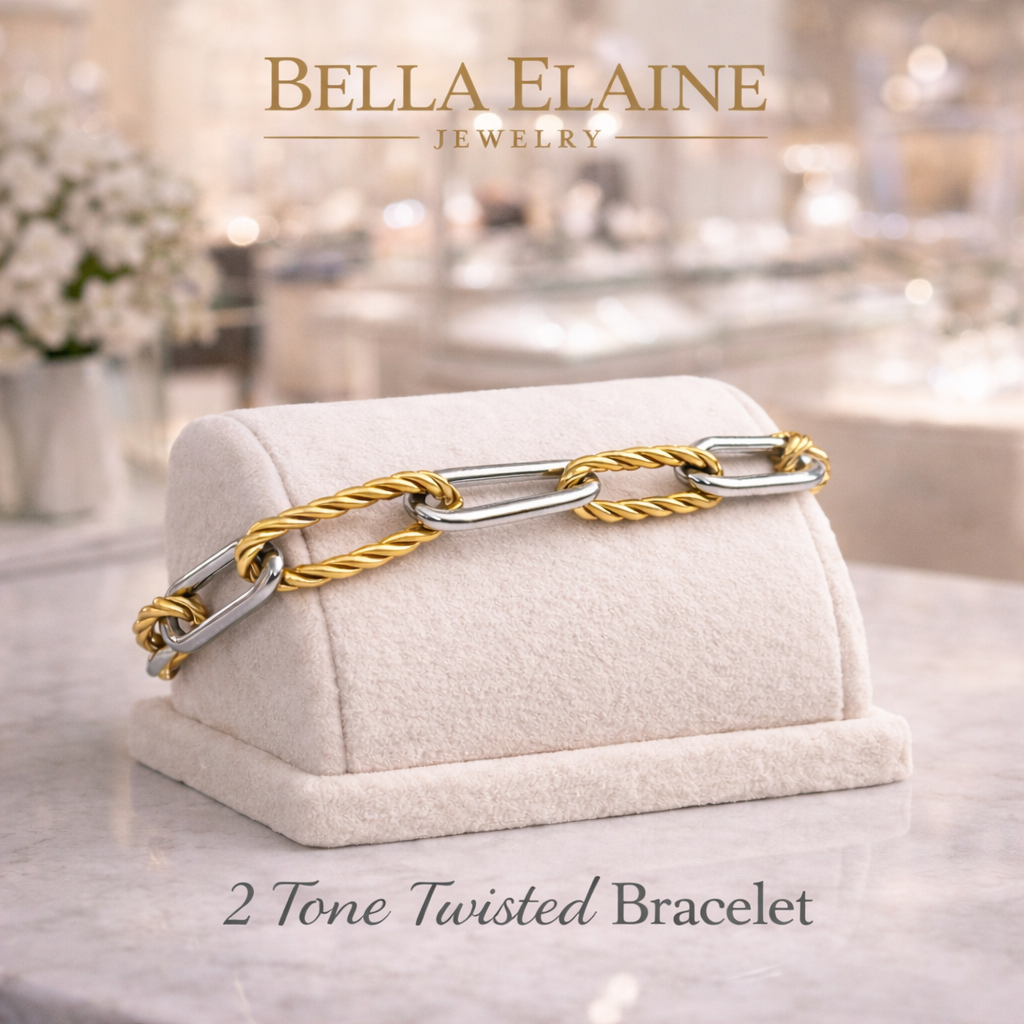 Two Toned Twisted Bracelet