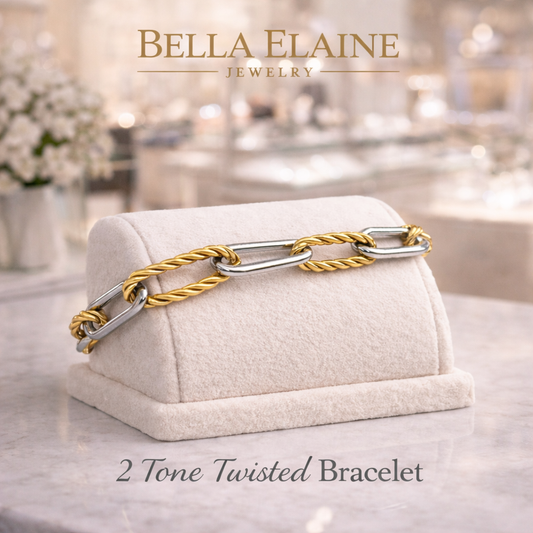 Two Toned Twisted Bracelet