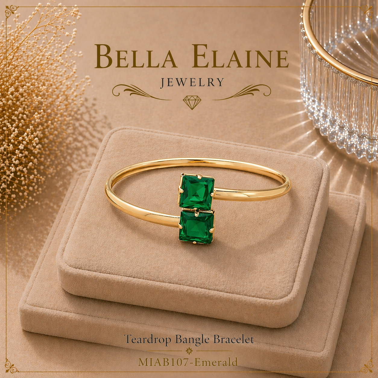 Teardrop Bangle Bracelet