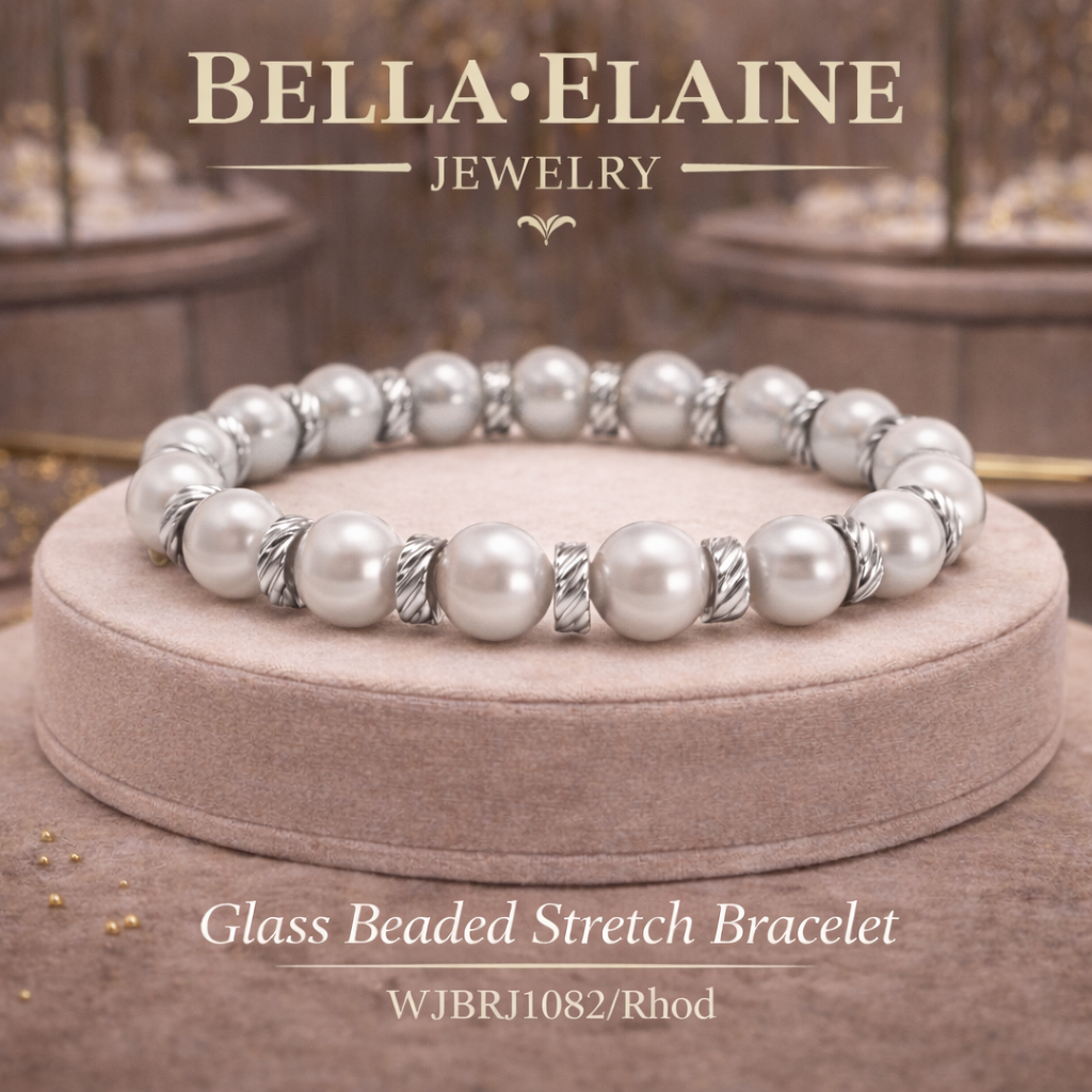 Glass Beaded Stretch Bracelet