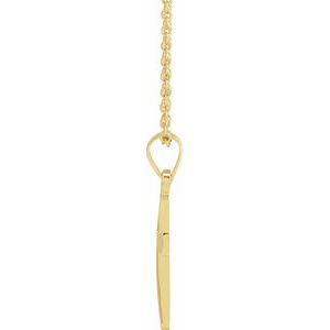 14K Yellow Gold Cross 18" Necklace