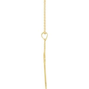 14K Yellow Gold Cross 18" NEcklace