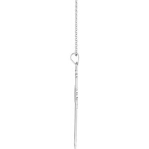 14K White Gold Cross 18" NEcklace