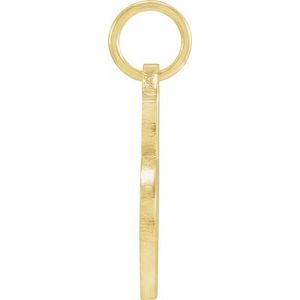 14K Yellow Gold Be PoshÂ® Engravable Heart Pendant