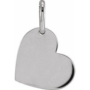 Sterling Silver Be PoshÂ® Engravable Heart Pendant