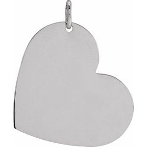 Sterling Silver Be PoshÂ® Engravable Heart Pendant