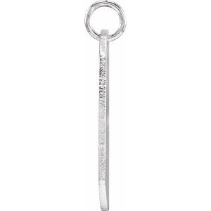 14K White Gold Be PoshÂ® Engravable Heart Pendant