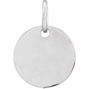 Sterling Silver Be PoshÂ® Engravable Disc Pendant