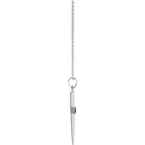 Platinum Cross 18" Necklace