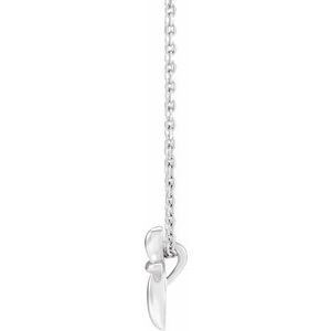 Platinum 10x7.72 mm Cross 16-18" Necklace