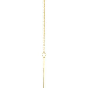 14K Yellow Gold 49.4x25 mm Cross 18" Necklace