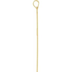 14K Yellow Gold 49.4x25 mm Cross Pendant
