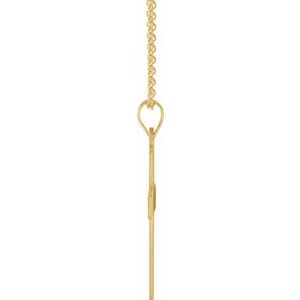 14K Yellow Gold Cross 18" Necklace