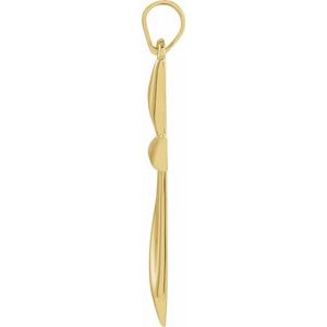 14K Yellow Gold Cross Pendant