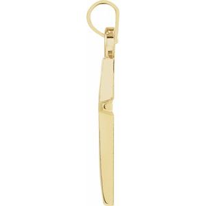 14K Yellow Gold 23.38x11.75 mm Cross Pendant