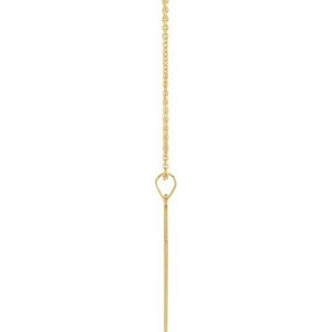 14K Yellow Gold 29.4x14 mm Cross 18" Necklace
