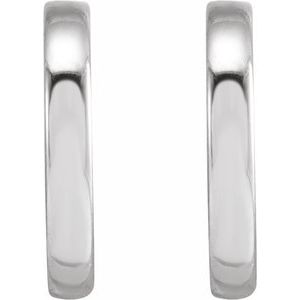 Platinum 15 mm Hoop Earrings