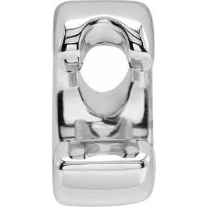 Sterling Silver Block Initial C Slide Pendant