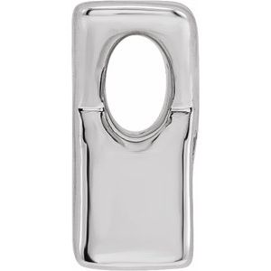 Sterling Silver Block Initial K Slide Pendant