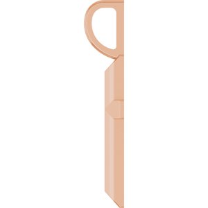 14K Rose Gold Knife-Edge Cross Charm/Pendant