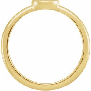 14K Yellow Gold 6.75x5 mm Oval Engravable Ring