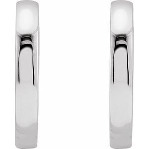 Sterling Silver Hinged 18 mm Hoop Earrings