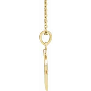 14K Yellow Gold 18.3x9 mm Cross 16-18" Necklace