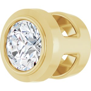 14K Yellow Gold .06 CT Lab-Grown Diamond Slide Pendant