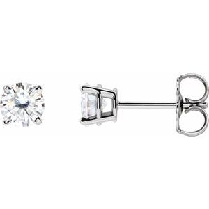 Platinum 4.5 mm Stuller Lab-Grown Moissanite Earrings