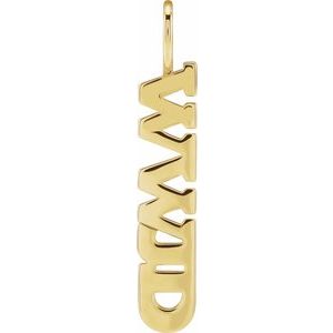 14K Yellow Gold WWJD Charm/Pendant