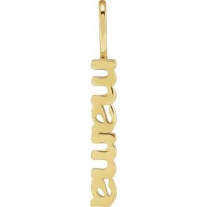 10K Yellow Gold Mama Charm/Pendant