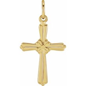 14K Yellow Gold Cross Pendant