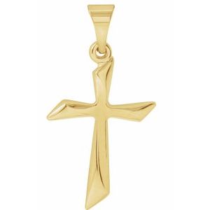14K Yellow Gold Cross Pendant