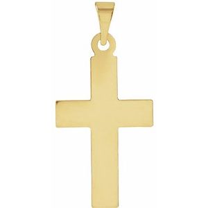 14K Yellow Gold Cross Pendant