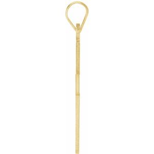 14K Yellow Gold Cross Pendant