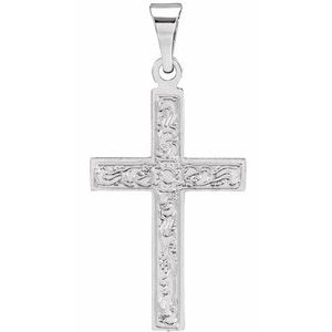 Sterling Silver 25.9x12 mm Cross Pendant