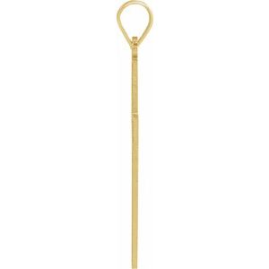 14K Yellow Gold 29.4x14 mm Cross Pendant