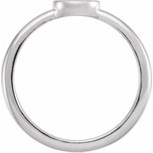 Sterling Silver 6.75x5 mm Oval Engravable Ring