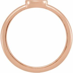 14K Rose Gold 6.75x5 mm Oval Engravable Ring