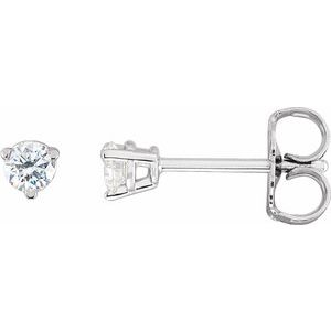 14K White Gold 1/5 CTW Natural Diamond Friction Post Earrings