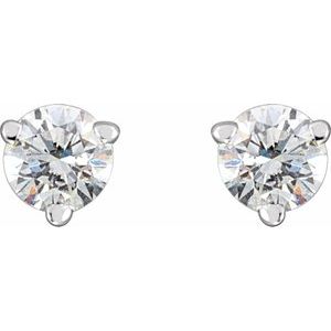 14K White Gold .03 CTW Natural Diamond Earrings