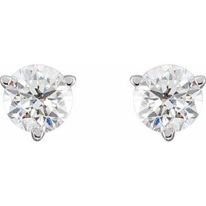 14K White Gold 3/4 CTW Lab-Grown Diamond Earrings