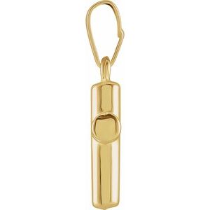 14K Yellow Gold 11.5x9 mm Cross Pendant
